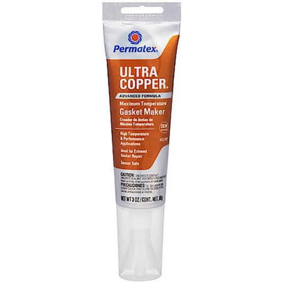 Permatex 81878 Ultra Copper Maximum Temperature RTV Silicone Gasket Maker - 3oz.