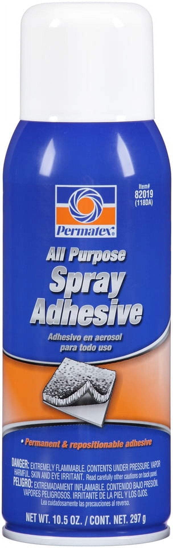 Permatex 82019 All Purpose Spray Adhesive, 10.5 Oz. Net Aerosol Can