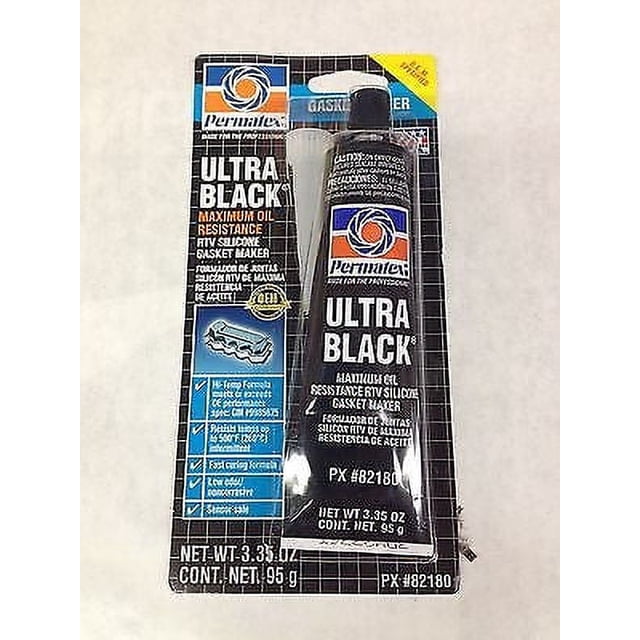 Permatex 82180 Ultra Black Hi-Temp RTV Silicone Gasket Maker 3.35oz-GET ...