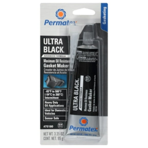 Permatex 82180 Ultra Black Maximum Oil Resistance RTV Silicone Gasket Maker, 3.35 Oz. Tube
