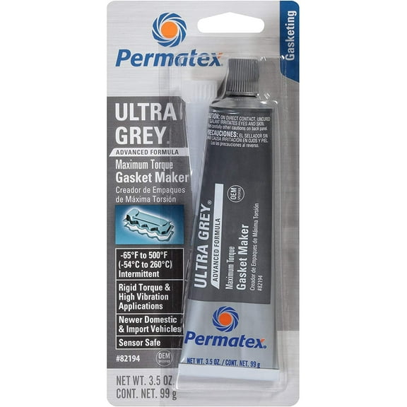 Permatex Ultra Grey Silicone Gasket Maker - Single Pack — Residential Use, Standard Application
