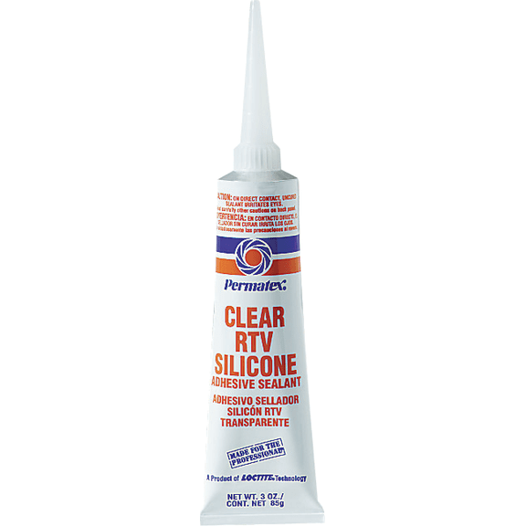 Permatex Clear RTV Silicone Adhesive Sealant - Pack of 4