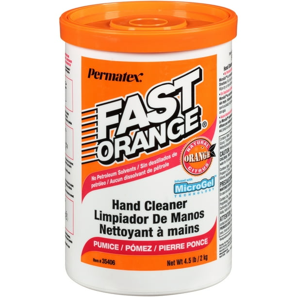 Permatex Fast Orange Biodegradable Waterless Hand Cleaner, 41/2 lb
