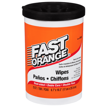 Permatex Fast Orange Hand Cleaner Wipes, 72-Count Container Clean Scent - 25053