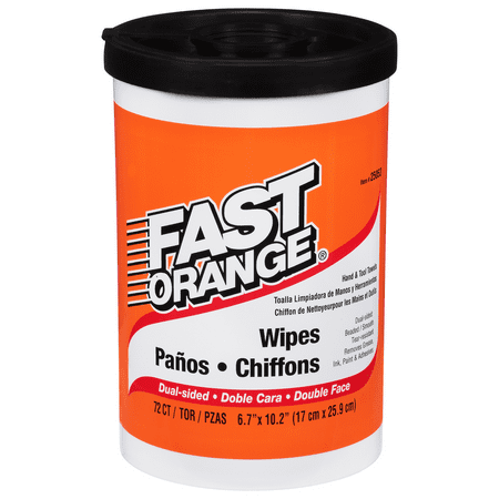 Permatex Fast Orange Hand Cleaner Wipes, 72-Count Container Clean Scent - 25053