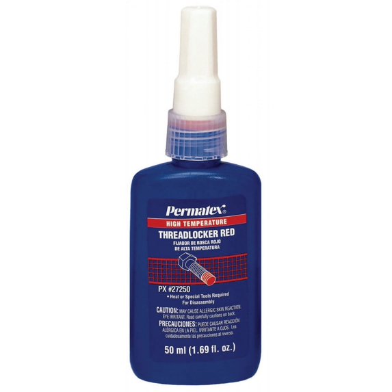 Permatex High Temperature Red Threadlockers, 50 mL, 1 1/2 in Thread, Red