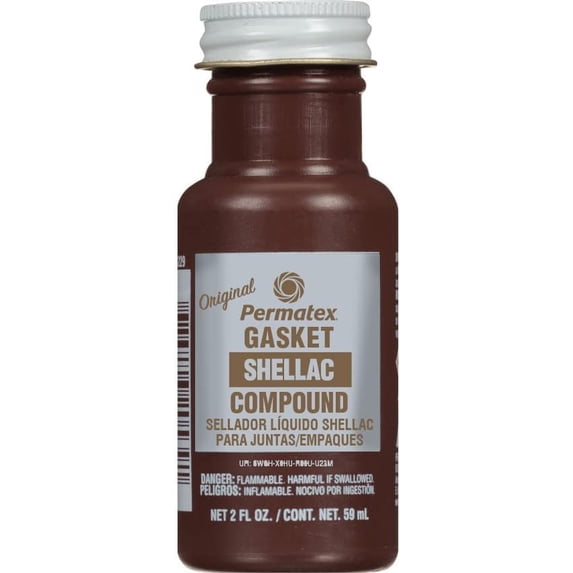 Pvc Shellac Permatex, Gasket Shellac Compound, 2 oz, Low-Temperature Sealer ...