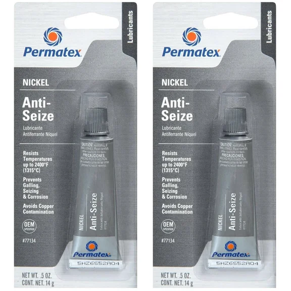 Permatex Nickel Anti-Seize High Temperature Lubricant 0.5 FL oz Tube Set of 2