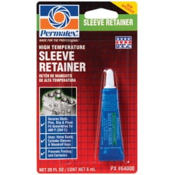 Permatex S64000, High-Temperature Liquid Adhesive, Clear, Industrial Sealant, 6 ml