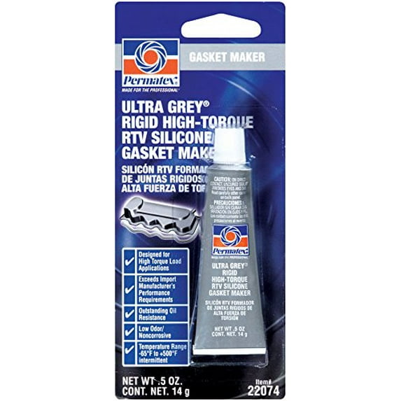 Permatex® Ultra Grey® 22074 High Torque Gasket Maker 0.5 oz. Carded Pack