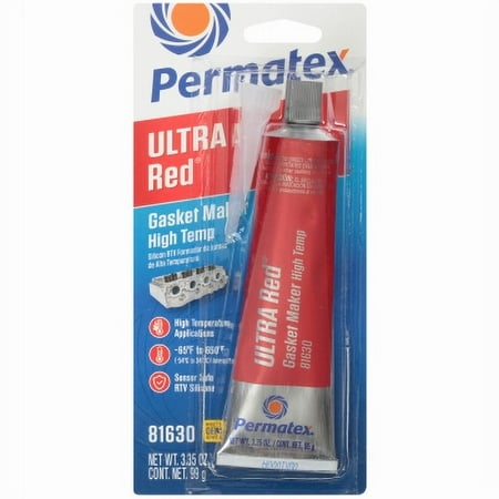 Permatex's Ultra Red Gasket Maker 3.35 oz. is ideal for high tempera, Each