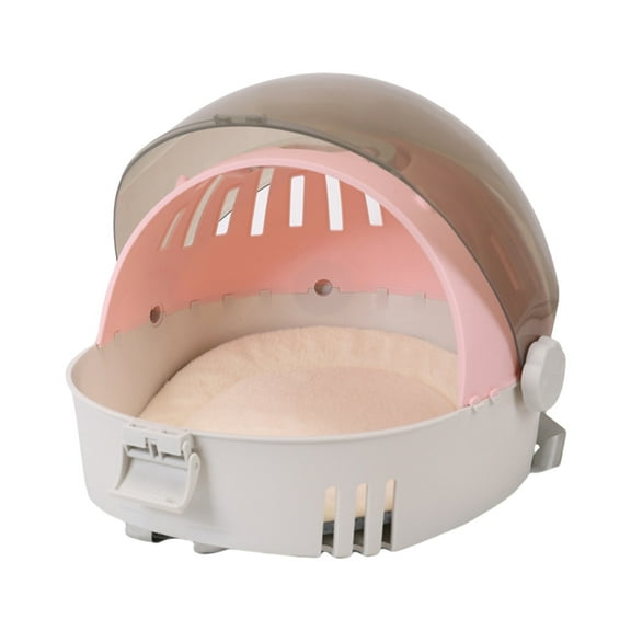 Permeable Pet Backpacks Space Handheld Double Shoulder Strap Cats Carriers with Removable Warm Pad