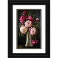 thumbnail image 1 of Perminova, Elena 12x18 Black Ornate Wood Framed with Double Matting Museum Art Print Titled - Peonies in Vase, 1 of 4