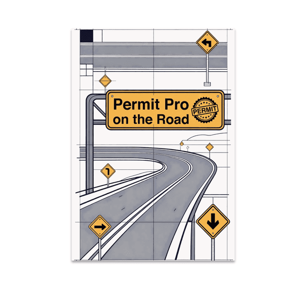 Permit Pro on the Road - Highway Career Enthusiast - 13x19 Poster Print