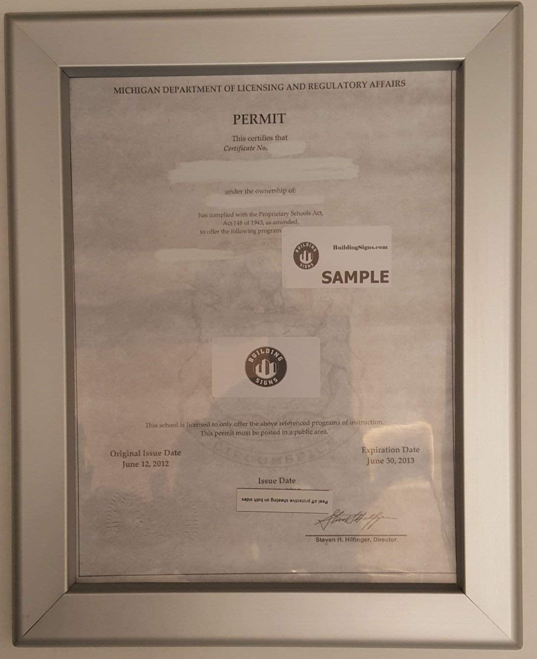 Permit frame MI 8.5 x 11 ( Heavy Duty) - Walmart.com