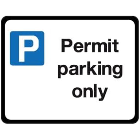 Permit parking only sign Metal Sign 8x12 Inch for Security Use
