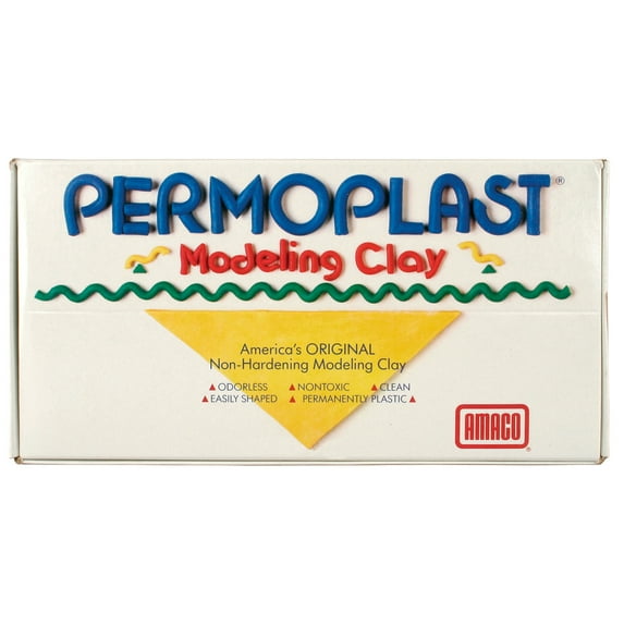 AMACO Permoplast Modeling Clay, Cream, 1 lb.