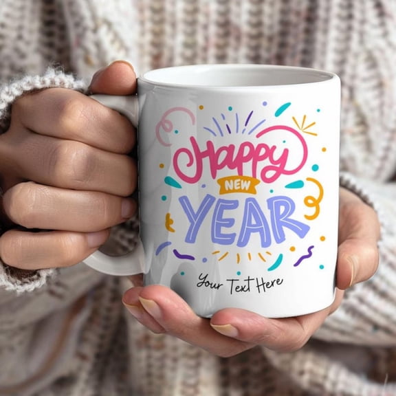 Pernalized Happy New Year Mug, Unique Gift, Coffee Mug, Perfect Gift, Office Gift, Pernalized Gift, day Gift Ideas.