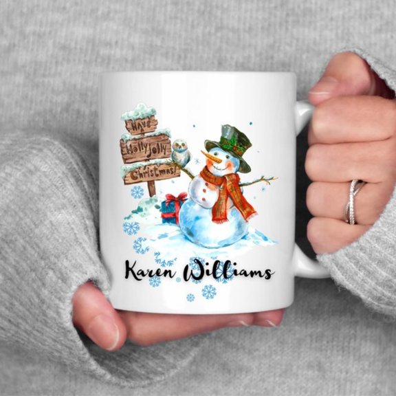 Pernalized Snowman Cistmas Mug, day Coffee Cup.jpg