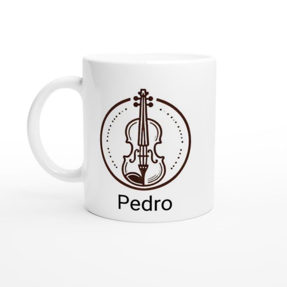 Pernalized Violiniffee Mug Custom Name Ceramic Cup.