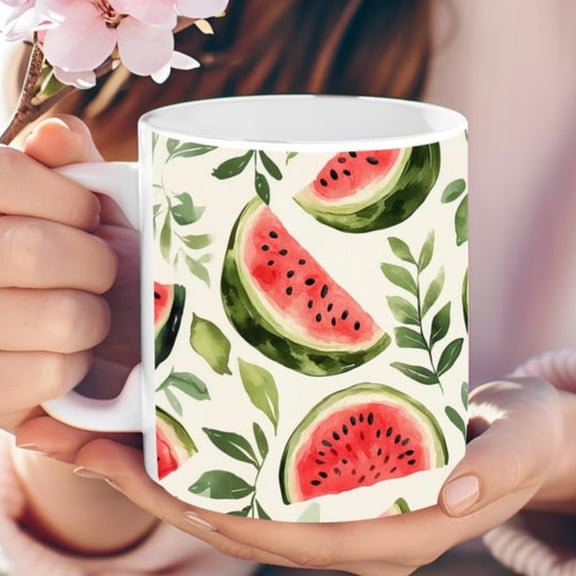 Pernalized Watermelon Coffee Mug Fruit Lover Gift.