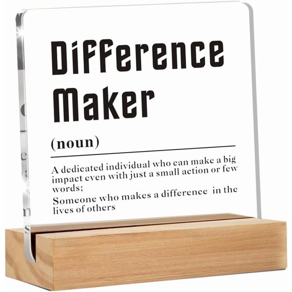 Pernate Decorative Signage - Acrylic Sign with Wooden Stand, 4x4 Inch, Perfect for Appreciation Gifts for Leader, Boss, Mentor, Coworker, Teacher