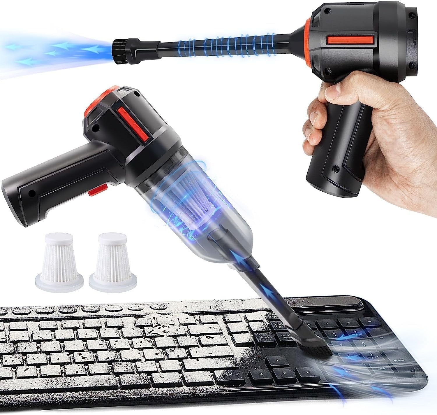 PeroBuno 3in1 Computer Vacuum Cleaner Air Duster for Keyboard