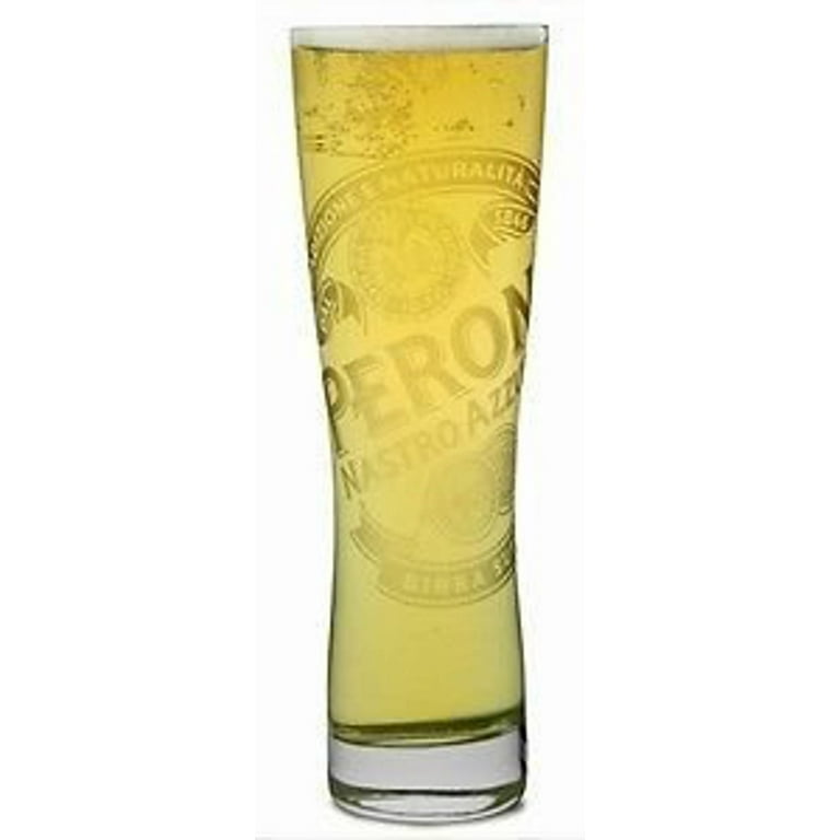 Peroni Set of 4 Italian Beer Glasses with Etched Logo 