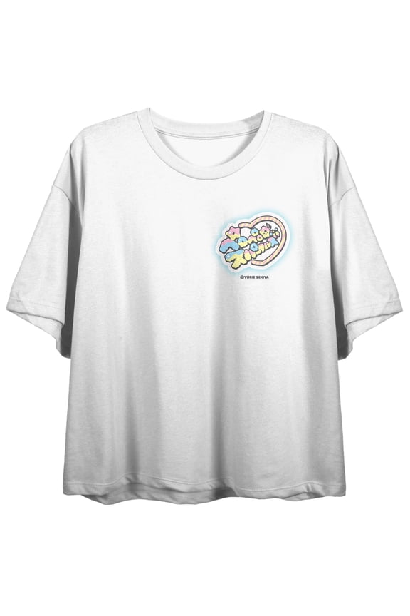 Peropero Sparkles Cune, Melo, and Rue Women's White Double-Sided Cropped Tee-XXL