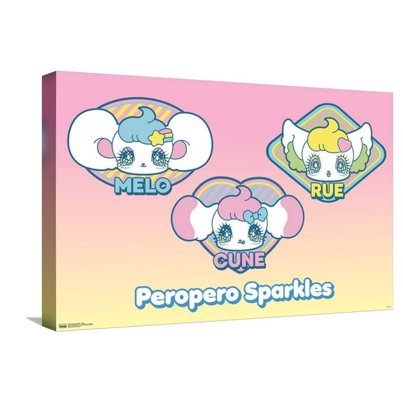 Peropero Sparkles - Faces Canvas Wall Poster, 14.725" x 22.375"