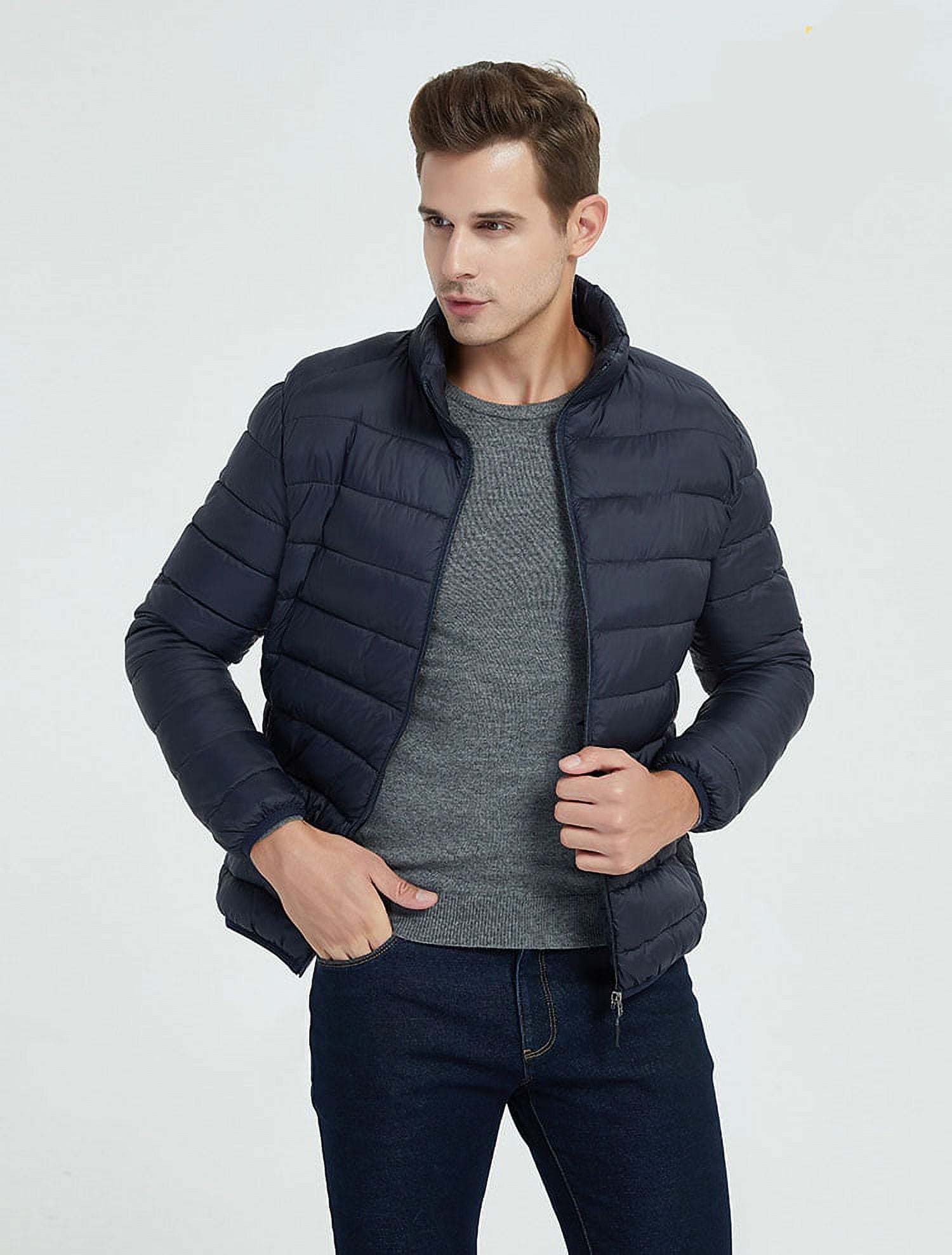 Peroptimist Men's Lightweight Puffer Jacket Winter Packable