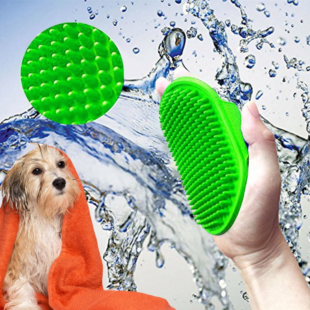 Peroptimist Pet Rubber Grooming Massage Hair Removal Bath Brush Glove