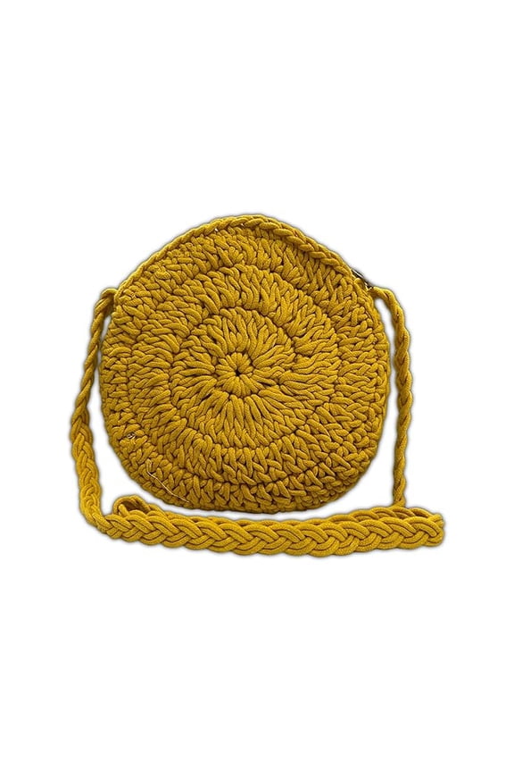 Peroptimist Womens Straw Crossbody Handbag Round Rattan Shoulder Bag, Beige