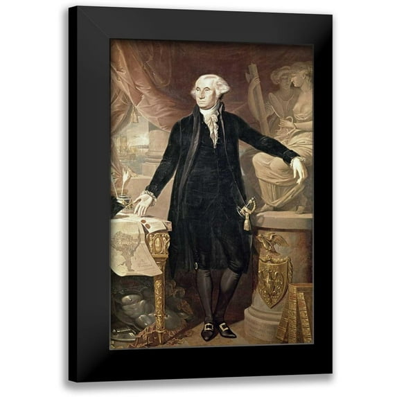 Perovani, Jose 13x18 Black Modern Framed Museum Art Print Titled - George Washington