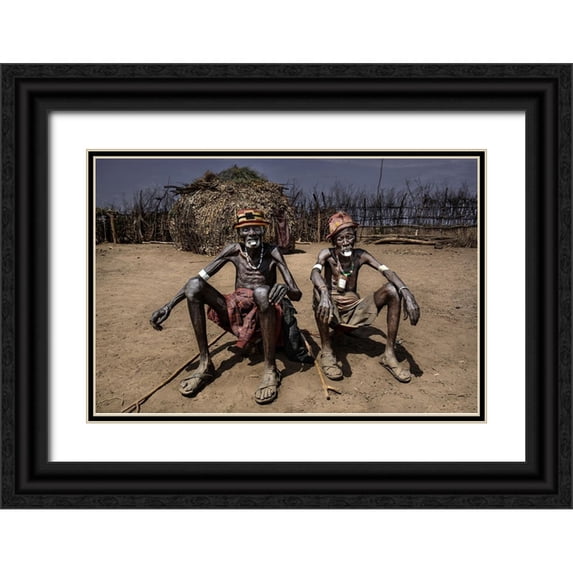 Perovich, Irene 18x13 Black Ornate Wood Framed with Double Matting Museum Art Print Titled - The Deserved Rest