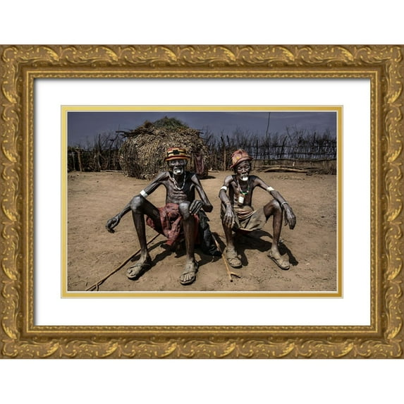 Perovich, Irene 24x17 Gold Ornate Wood Framed with Double Matting Museum Art Print Titled - The Deserved Rest