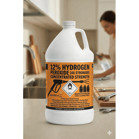 Peroxa PX-12 Hydrogen Peroxide 12% Concentrate, 1 Gallon Professional Grade