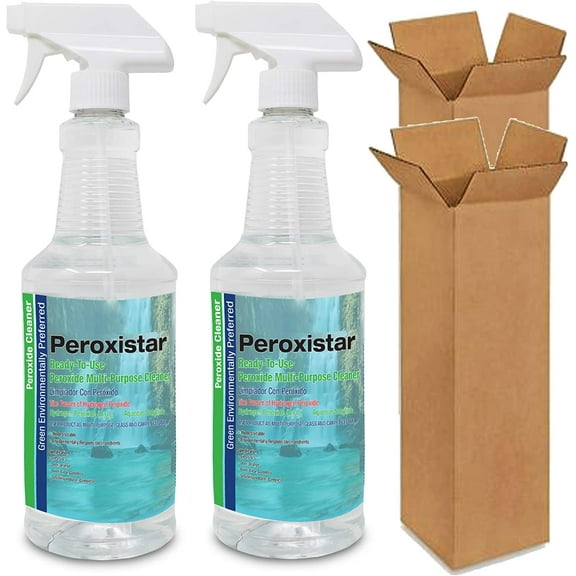 PeroxiStar Hydrogen Peroxide All Purpose (Glass, Carpet,Stain Remover) Cleaner (32 oz Sprayer 2 Pack)