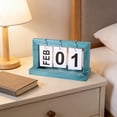 thumbnail image 1 of Perpetual Calendar Wooden, Daily Flip Calendar for Desk Vintage Perpetual Desk Calendar Reusable Daily Desktop Calendar Rustic Farmhouse Desk Accessories for Home Office Decor, 1 of 6