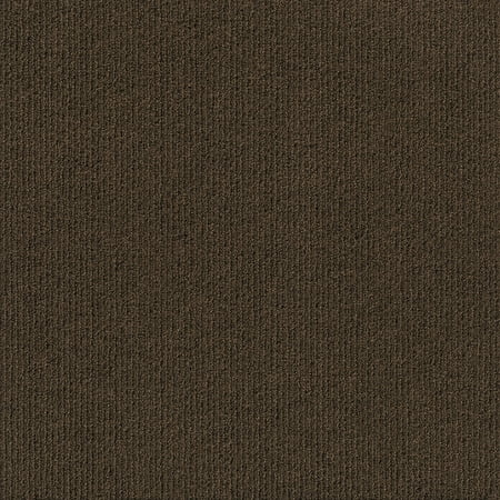 Perpetual Mocha Carpet Tiles - 24" x 24" Indoor/Outdoor, Peel and Stick Carpet Tiles - 60 sq. ft. per box – Pack of 15 Tiles