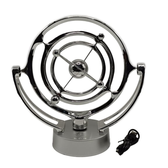 Perpetual Motion Desk Toy – Rotating Earth Globe with Usb Power, Celestial Motion Display for Office Desk, Home Decor, Science Education, And Stress Relief Harlik