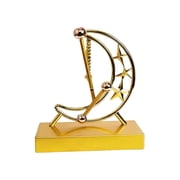 Perpetual Motion, Perpetual Motion Desk Toys, Newtons Cradle, Celestial Decor, Gold Stars Decorations, 5X4 In, Moon Shape, 1 Pc, Office Desk Decor, Gold Accent Decor, Office