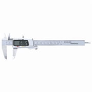 Perpetual PMU Silver 6 Inch Digital Caliper - 150mm Stainless Steel Vernier Caliper with Large LCD Screen, High Precision Micrometer Measuring Tool for Depth, Inner, Outer Diameter & Step