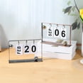 thumbnail image 1 of Perpetual Tabletop Calendar Metal Iron Decor Ornament | Black Bronze Reusable Desk Calendar, Durable Decorative Desktop Accent, 9x6" Sturdy Home Office Accessory, 1 of 7