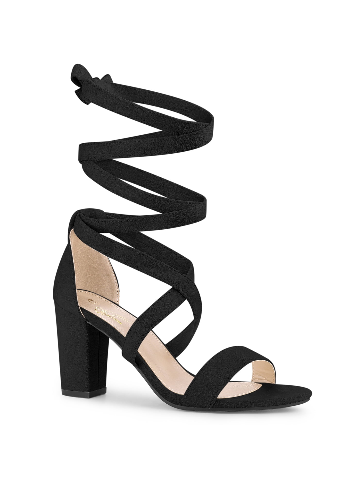 Criss cross block best sale heels