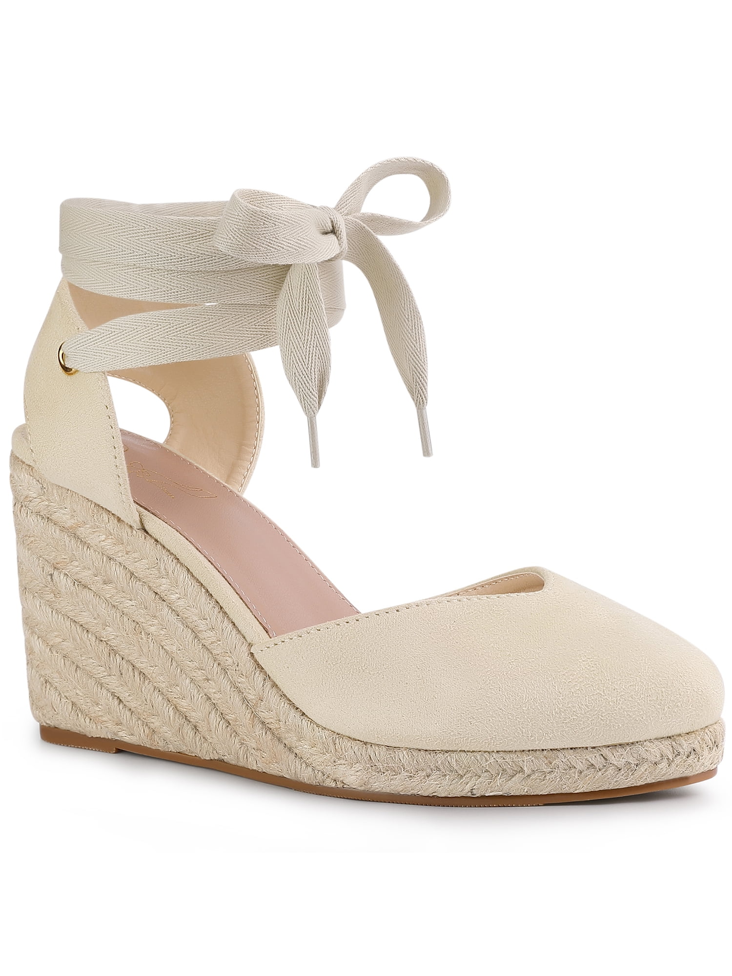 Perphy Espadrille Platform Wedge Heel Lace Up Sandals for Women -  Walmart.com