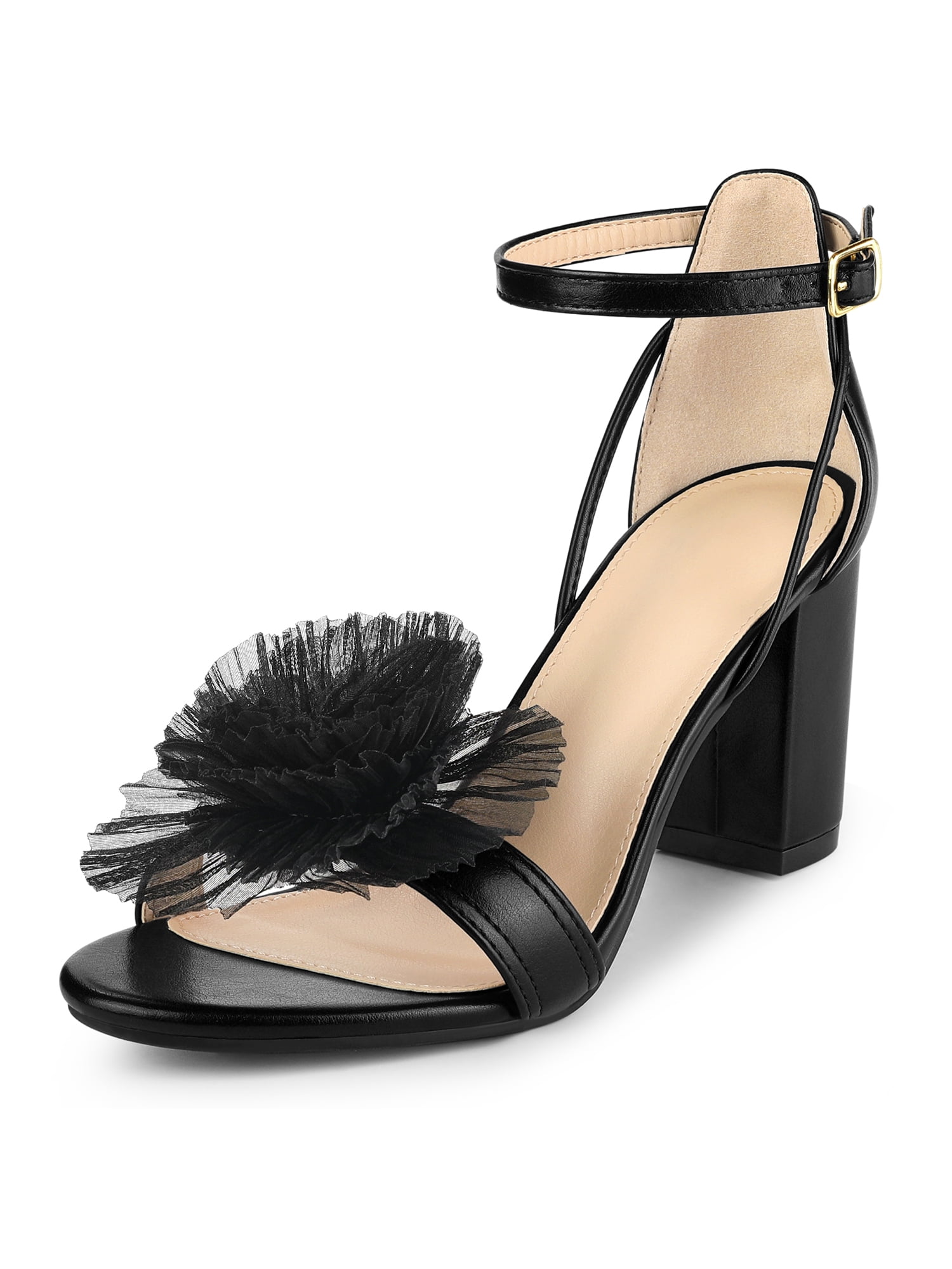 floral open toe heels