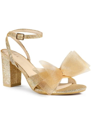 Gold Glitter Heels