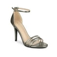 thumbnail image 1 of BLISSFUL STEP Open Toe Strappy Ankle Strap Stiletto Heel Sandals  for Women Gunmetal 6, 1 of 6