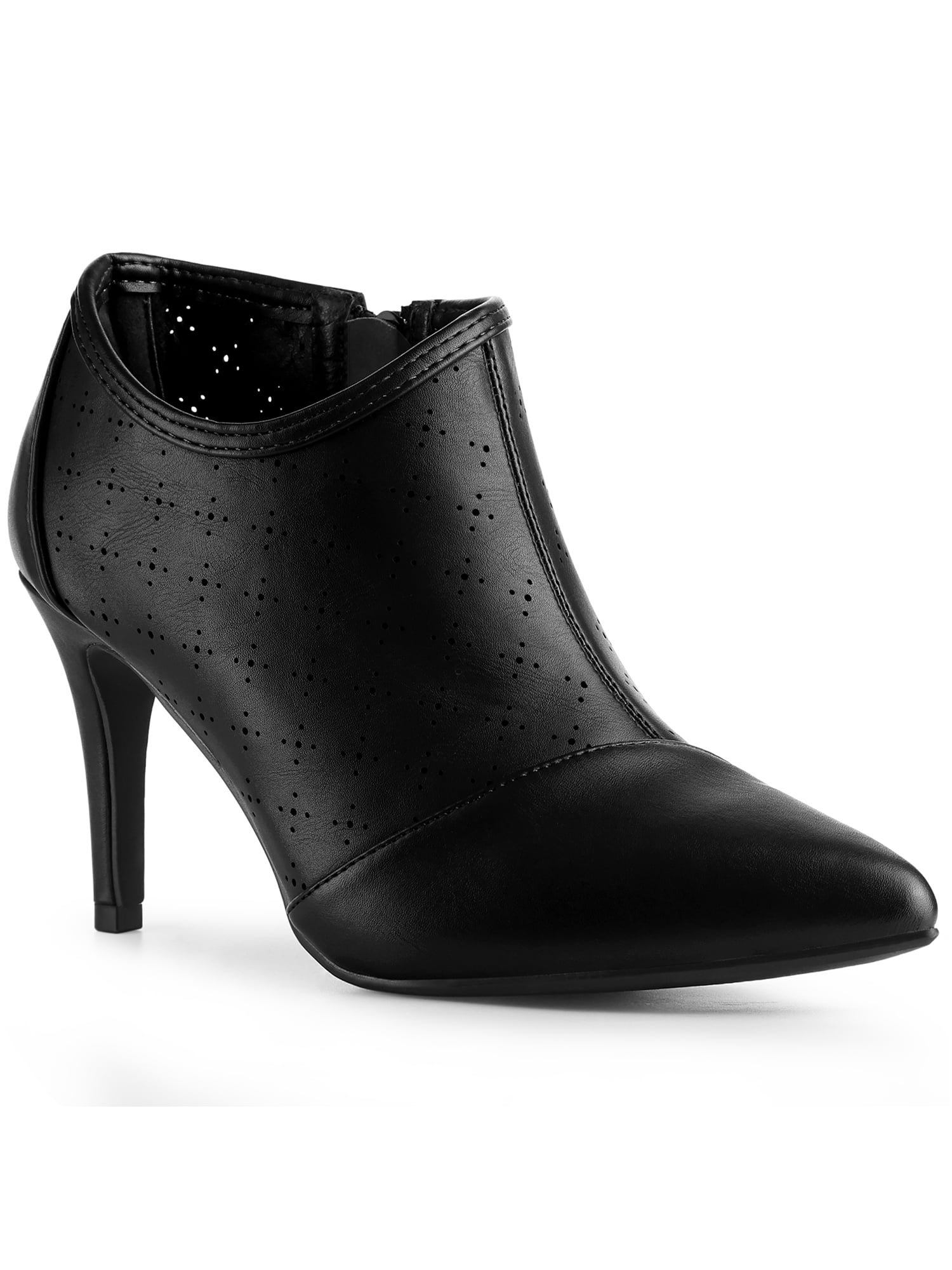 Pointed Toe Thin Heel Elastic Stretch Zippered Fashion Ankle Boot